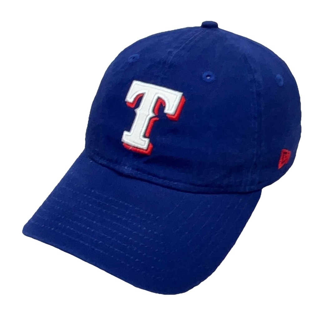 Texas Rangers Hat Cap Strap Back Blue White 9 Twenty Adjustable Dad Baseball